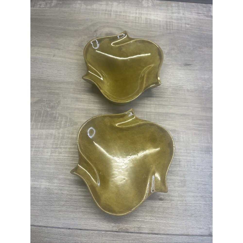 Holland Mold Green 1960s Ashtray Vintage Vtg Set Of 2 Ash Tray Antique